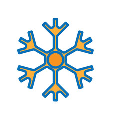 snowflake icon. Snow sign. Snowflake template, winter. Winter icon. Snowflake collection. mixed design style. vector design template