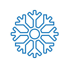 snowflake icon. Snow sign. Snowflake template, winter. Winter icon. Snowflake collection. line design style. vector design template