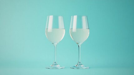 Cheers Glasses Icon with Minimalist Design and Copy Space
