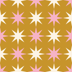 Christmas stars seamless pattern.