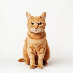 Obraz premium Portrait of sitting ginger tabby cat