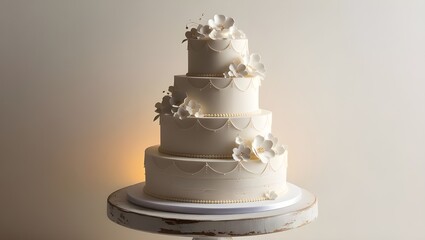 wedding cake with candles