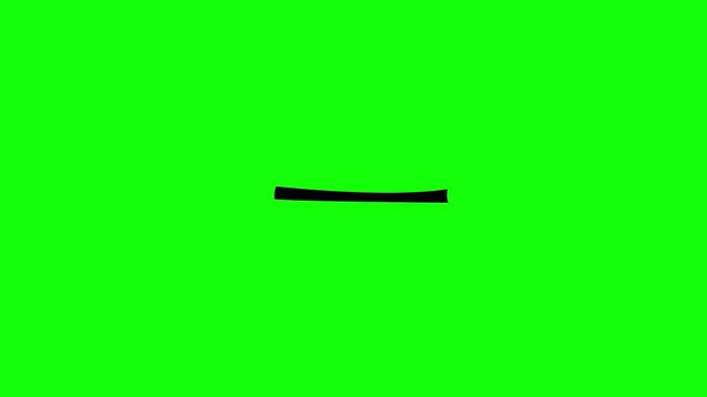 Animated talking mouth of cartoon character on green chromakey screen, idea for commercial, lipsing