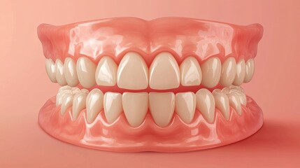 Obraz premium Teeth Enamel Treated with Fluoride: Protecting Teeth to Keep Them White, Clean, and Strong – Realistic Vector Illustration