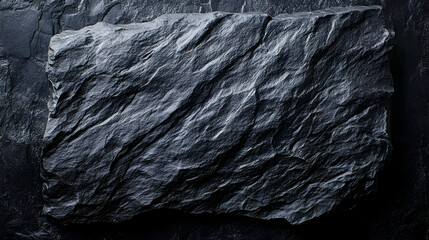 A Close-Up of a Rough, Textured Black Rock Surface with Natural Veins and Lines, Providing a Rustic and Natural Background for Design Projects or Visuals.