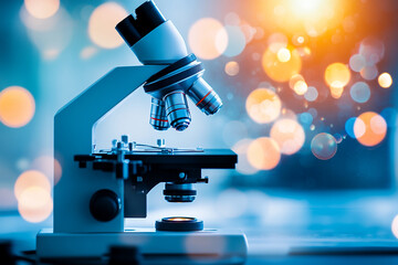 a Microscope close-up shot with isolated background generated by AI