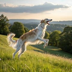 Fototapeta premium Dogs are loyal, intelligent, and diverse companions, known for their companionship.