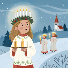 Saint Lucy Day, celebrated on December 13, honors Saint Lucia, featuring processions, candlelight.