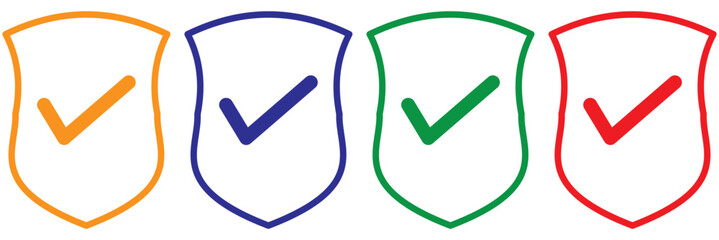 Tick mark approved icon vector on white background