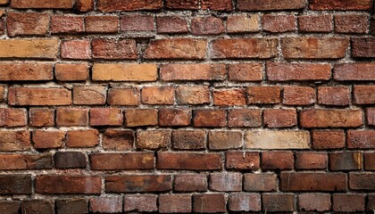 Fototapeta premium Old wall background with stained aged bricks
