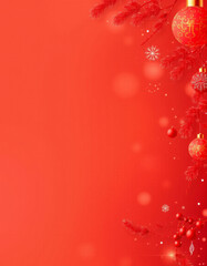 New Year's background wallpaper vertical red