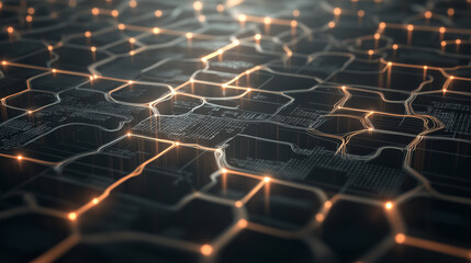 Obraz premium A computer chip with a lot of small squares and lines