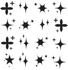 sparkles stars icon set