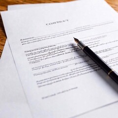 Obraz premium business contract, business concept, pen, document