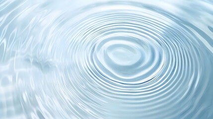 Abstract Water Ripples, Concentric Circles on a Smooth Surface, Calm and Tranquil Liquid, Blue Water Background, Circular Pattern, Water Texture