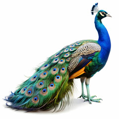 Obraz premium peacock in white background