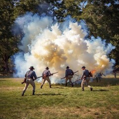 civil war reenactment in civil war