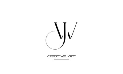 JW, WJ, J, W abstract letters logo monogram