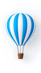 Obraz premium 3d cartoon Air balloon isolated on white 