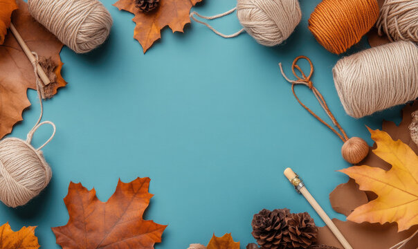 Participation in autumn themed DIY crafts as a relaxing hobby