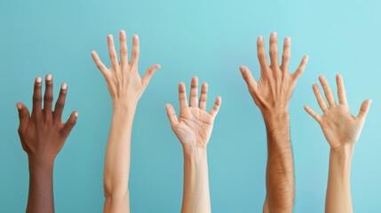 hands raised up