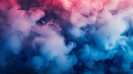 Obraz premium Colorful smoke swirls dance in the air, creating an abstract display of red and blue hues, perfect for creative backgrounds