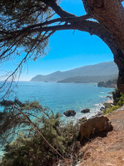 view of the sea and mountains