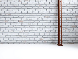 A close-up shot of a white brick wall, perfect as a background for any design project or content creation, construction, blank, close-up