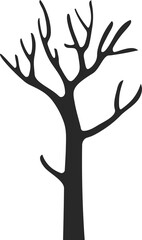 silhouette of a leafless tree