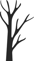 silhouette of a leafless tree