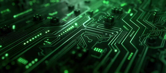 green cyber digital computer network electronic frame background 2