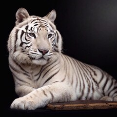 Obraz premium white tiger, black and white color,
