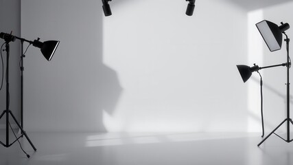 Gray background with soft, diffused lighting creating elegant shadows for product showcasing, professional, studio lighting, product photography