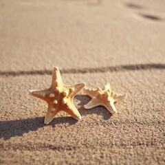 sandy dust with seastar as background for copy space