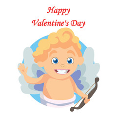 Valentine's Day greeting card on a white background.