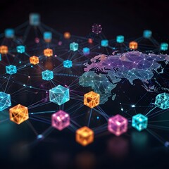 Réseau mondial de blocs interconnectés et de données