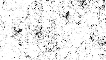 Abstract grunge texture design on a white background.  Distressed texture background. Black and white texture of grunge. Abstract vector monochrome background of dots, lines, dust, spots, chips