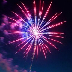 Fototapeta premium A depiction of fireworks bursting in the sky