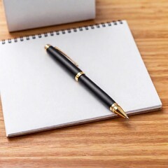 pen against background with empty clear mockup poster