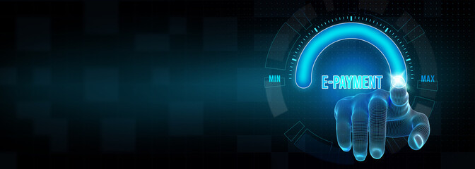 E-payment electronic concept. 3d illustration