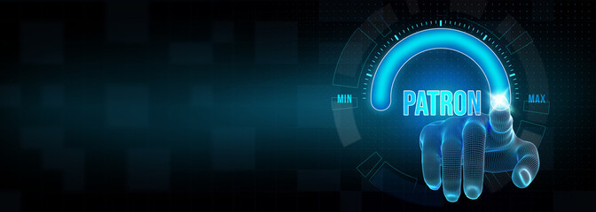 Patron and leader concept. Business, Technology, Internet and network concept. 3d illustration