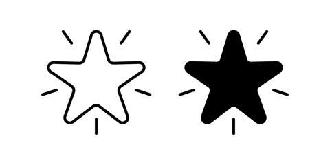 Favorites Icon set. Symbol isolated white background. vector illustration. color editable.