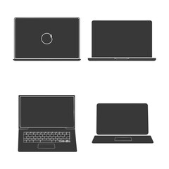 Four Different Perspectives of a Modern Laptop