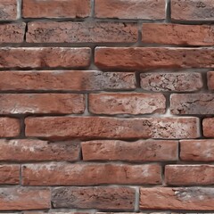 Fototapeta premium a close up of a brick wall with a red fire hydrant