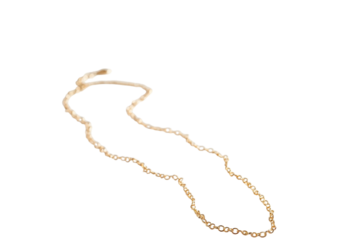 gold necklace isolated on white