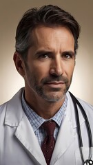 Fototapeta premium portrait of a doctor with stethoscope