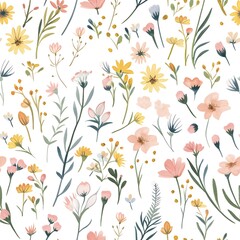 a close up of a bunch of flowers on a white surface