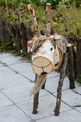 forest, taiga, recreation, tourism, river, fishing, trees, mushrooms, moss, pine needles, stuffed animals, wooden figures