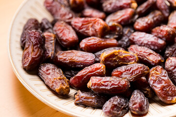 Organic dried medjool date fruits snack