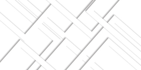 White abstract geometric background with white paper sheets soars as abstract spaces with rectangles, parallel stripes, perspective, shadows in simple strict modern material in triangle and square.	
